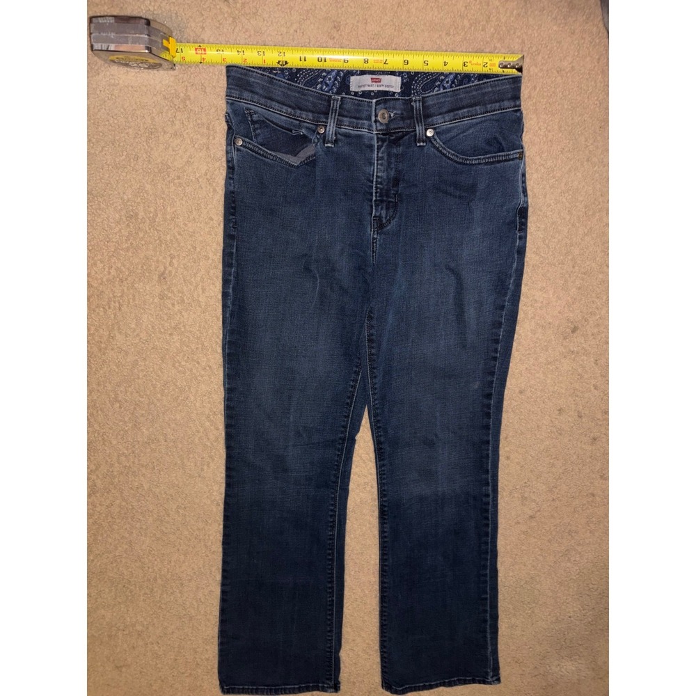 Levis 529 Perfect Waist Bootcut Jeans Dark Wash Blue Size 8M Flap Pocket T06-16